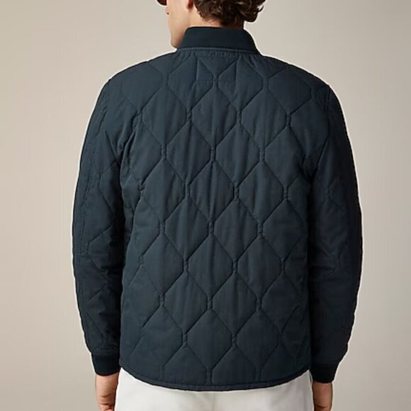 J. Crew Men's Quilted Flight Cotton Blend Jacket PrimaLoft Size M NWT - Picture 2 of 8